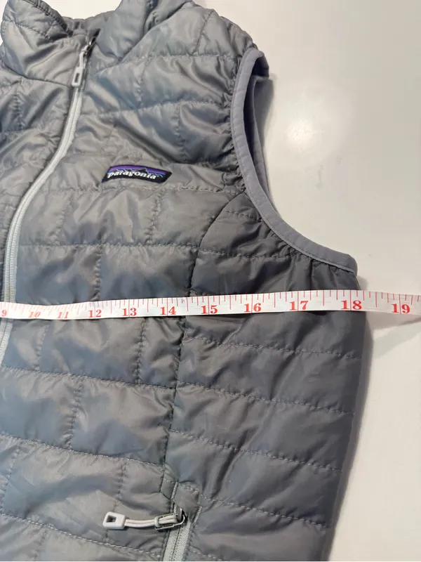 Patagonia Nano Puff Vest Women’s Small Gray Primaloft‎ Quilted Size Small - Image 10