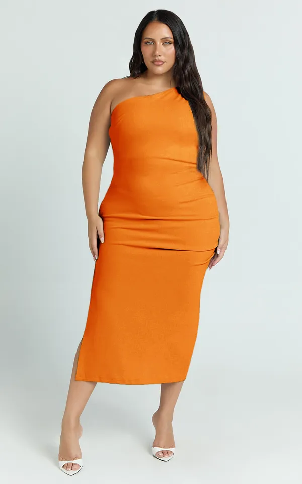 New Showpo MONETTE Midi Dress One Shoulder Straight Dress XL MSRP $119 - Image 3