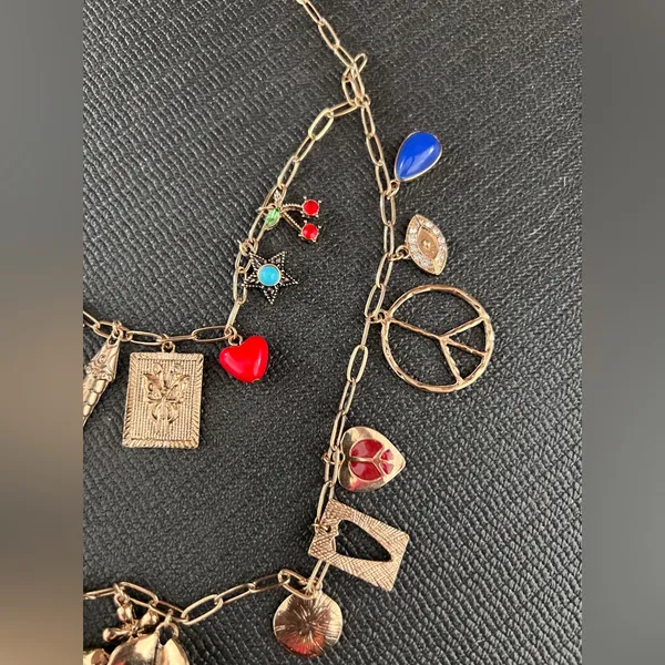 Free People Maxamillion Charm Necklace Gold Charm Necklace - Image 6