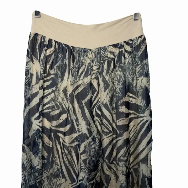 Bellambra Italy Womens Silk Blend Palazzo Pants Size S Wide Leg Resort - Image 4