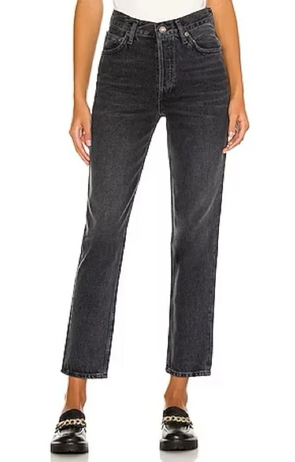 Free People Dakota Straight Leg Black Jeans Size 28” - Image 2