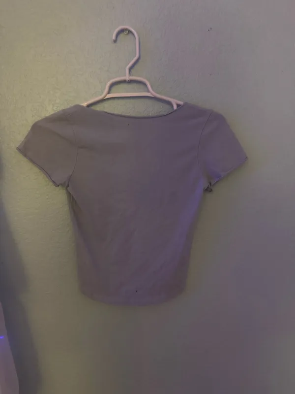 Lavender V-Neck Top - Image 2
