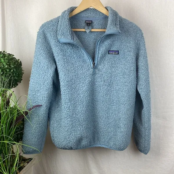 Patagonia Blue Long Sleeve Half Zip Fleece Jacket S - Image 2