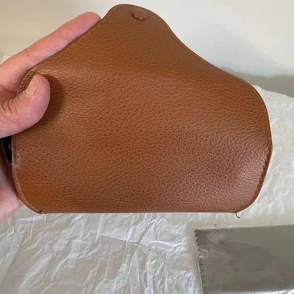 Ray-Ban Brown Leather Sunglasses Case - Image 6