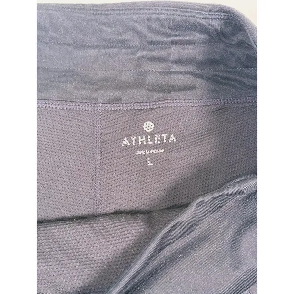 Athleta Lined Pleated Skort Size L Black Tennis Pickleball Golf Athletic Sporty - Image 5