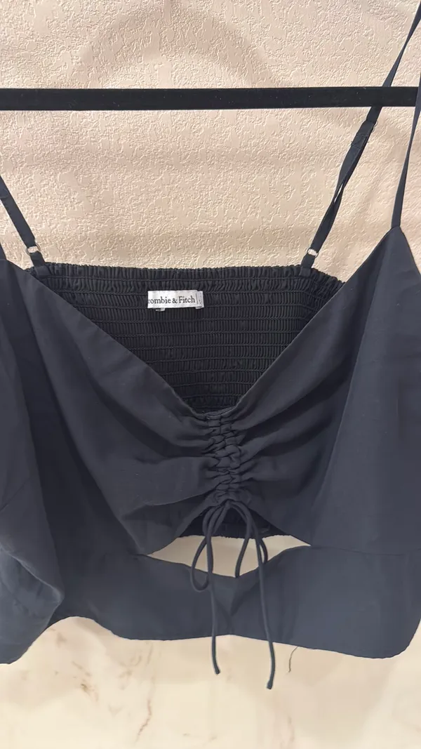 Abercrombie Black Crop Top - Image 2
