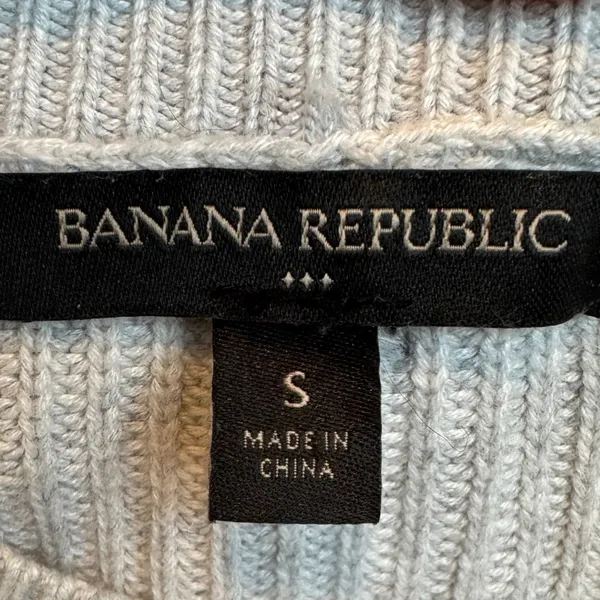 Banana Republic Gray Knit Balloon Sleeve Sweater, Size Small - Image 12