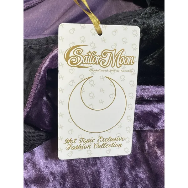Hot Topic Sailor Moon Queen Beryl Dress 5X Plus Purple Velvet Hi Low NWT Cosplay - Image 13