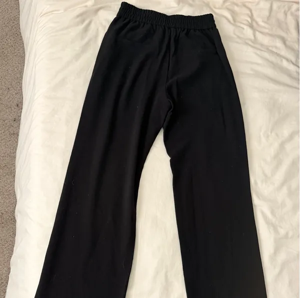 Black elastic waistband cotton pants - Image 3