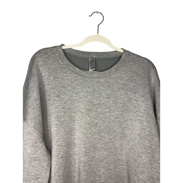 SPANX AirEssentials Crewneck Sweatshirt Heathered Gray Size XL Women's Pullover - Image 2