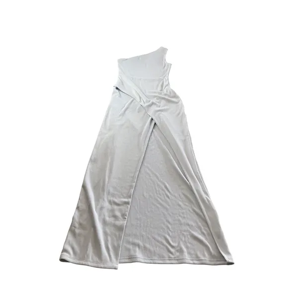 Abercrombie & Fitch One Shoulder‎ Ribbed Maxi Dress Light Blue Tall XST NEW - Image 11