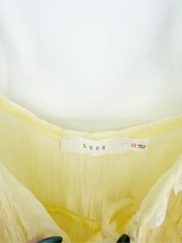 Lush Tie Front Tank‎ Top Women's XS Butter Coquette - Image 7