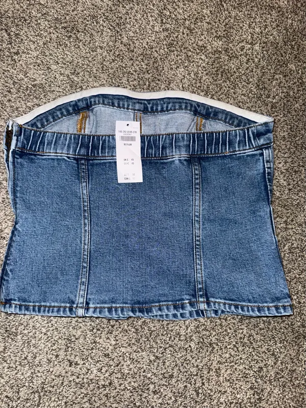 Abercrombie & Fitch Strapless Denim Corset Bustier Top - Image 2