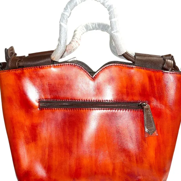 Vintage Style Embossed Satchel Multi - Image 7