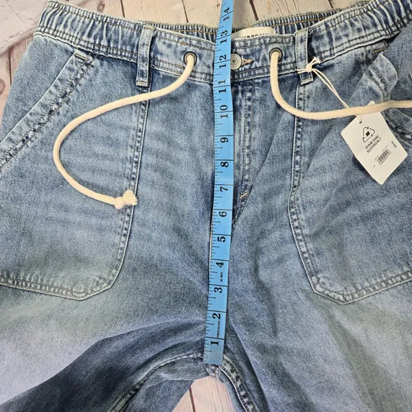 Lucky Brand Womens Blue Denim Drawstring Elastic Waist Utility‎ Jeans L 147987 - Image 11