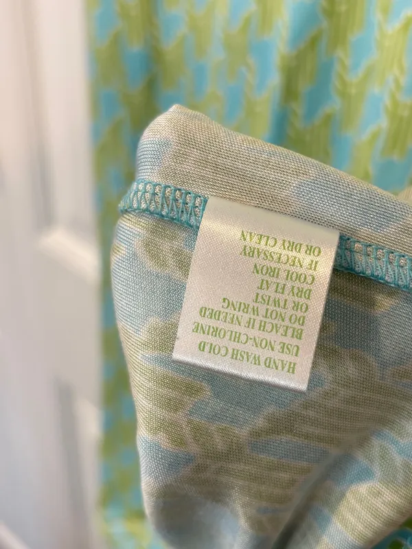 Lilly Pulitzer blue and green silk dress size 2 - Image 8