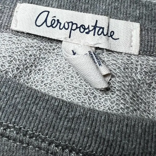 Aeropostale Womens Size XL NY Crewneck Sweatshirt‎ Grey Distressed Graphic Y2K - Image 4
