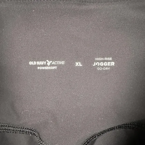 Old Navy Active Powersoft Jogger Pants Womens XL Black High Rise Go-Dry Athletic - Image 6