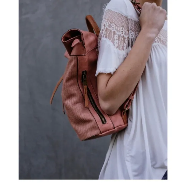 Globetrotter faux leather Backpack‎ - Image 5