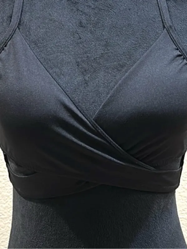 PINK Victoria's Secret Black Wrap Bralette Sports Bra - Image 2