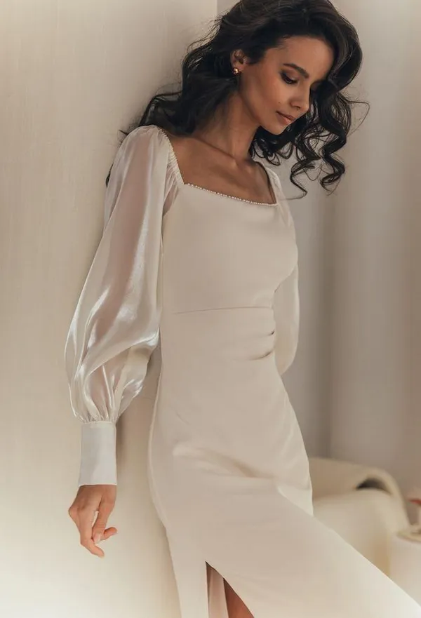 Bridal Midi Dress - Image 6