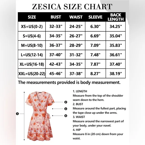 Zesica Floral wrap dress SZ L - Image 9