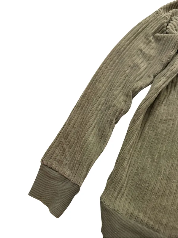 Maurices Olive Green Ribbed Corded Tie Neck Pullover Sweater Front Small Women's - Image 10
