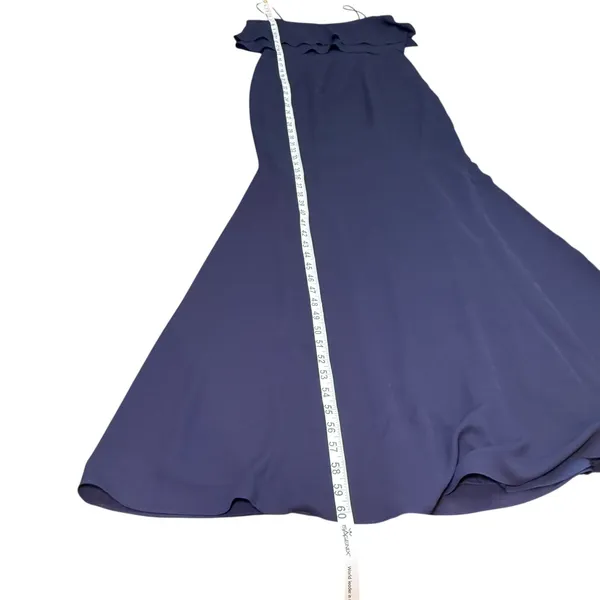 Love, LIkely Navy Blue‎ Sleeveless Layered Ruffle Evening Gown Size 4 - Image 13