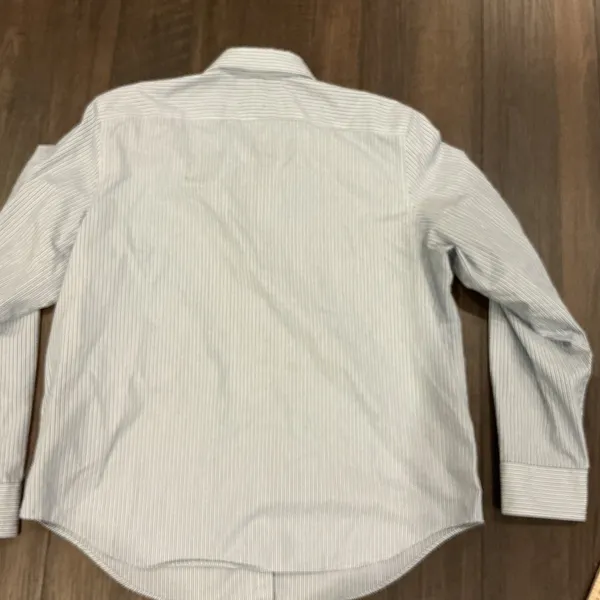 Lauren Ralph Lauren Pinstripe Button Down Shirt Blue White Non-Iron XL Logo - Image 7