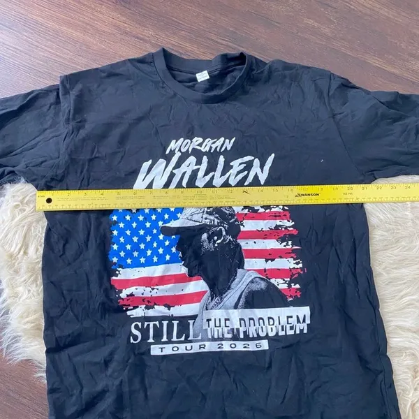 Nwot Black Morgan Wallen Still The Problem Tour 2026 T-shirt Size L - Image 4