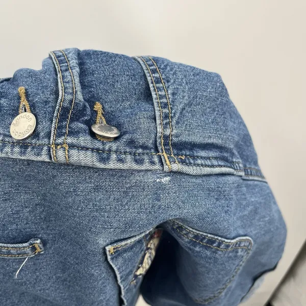 Women's Vtg Overalls London London Blue Denim 90s M Retro - Image 8
