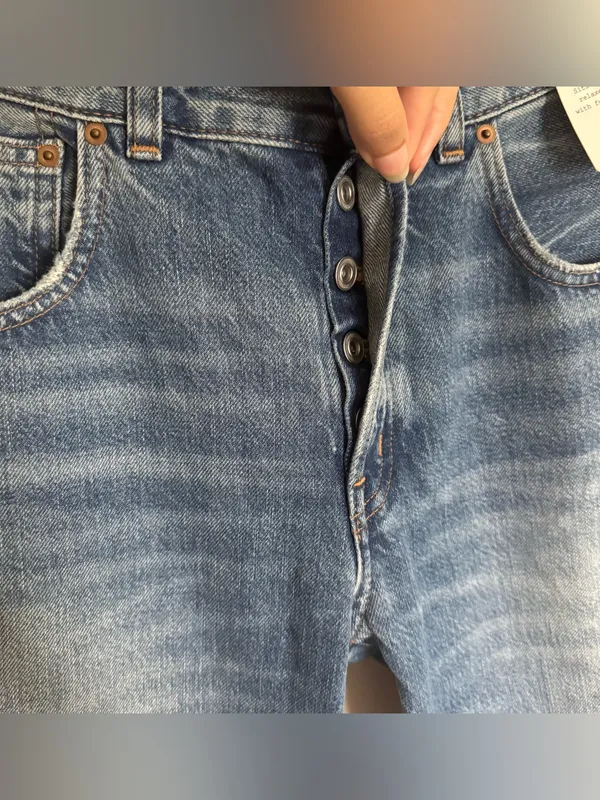 NWT Madewell The Dean Easy Straight Jean Petite Monessen Wash Rigid Size 27 P - Image 9