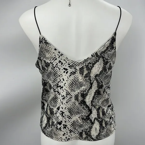 Vibe snake print extra large cropped stretchy cami Black Size XL - Image 4