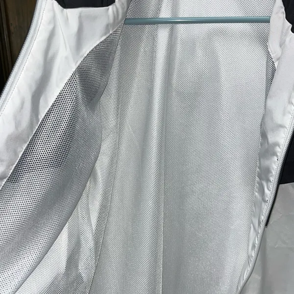 Adidas black and white windbreaker jacket. US MEDIUM - Image 4