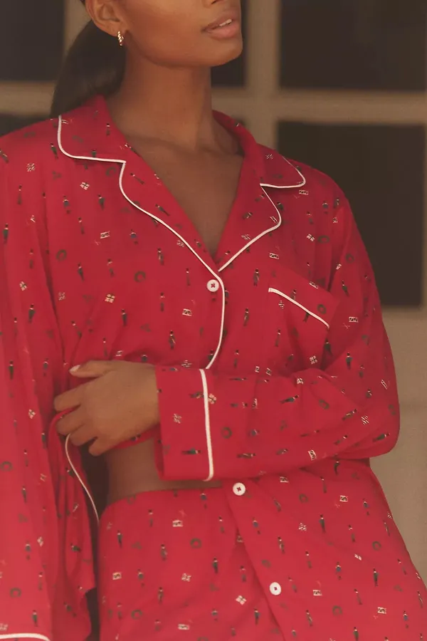 Eberjey Long Sleeve Red Berry Pajama - Image 2
