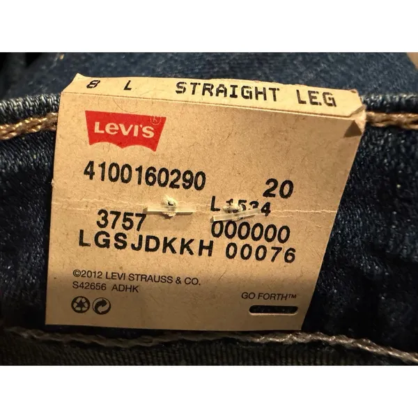 Levis 505 Straight Leg Jeans Womens 8 L Dark Wash Denim Stretch New NWT - Image 7