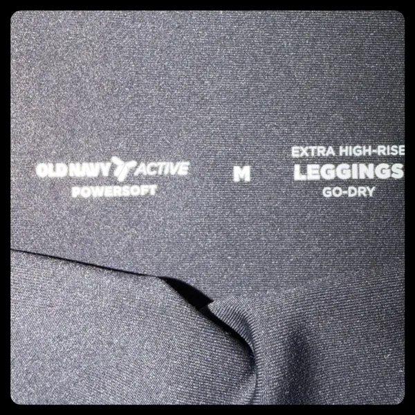 Old Navy Leggings Women Medium Black Extra High-Rise Powersoft GoDry Yoga Active - Image 2