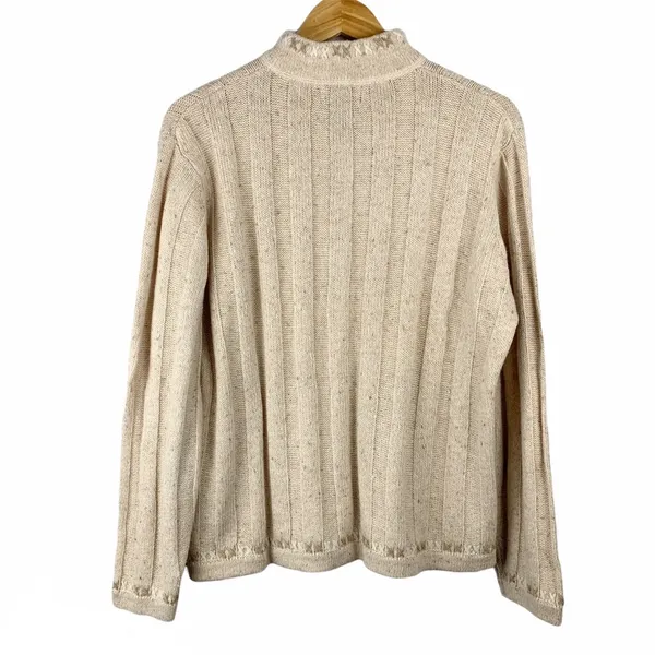 Woolrich Ramie and Wool Blend Quarter Zip Sweater - Image 2