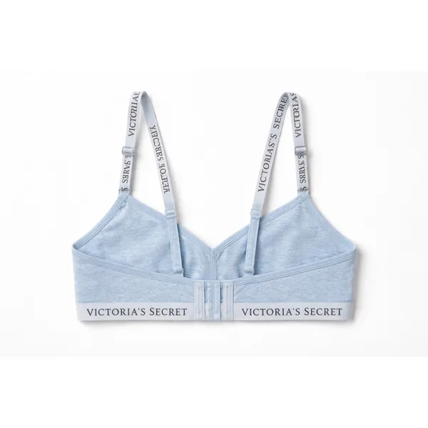Victoria’s‎ Secret Logo Bralette M Blue Heather NWT - Image 3