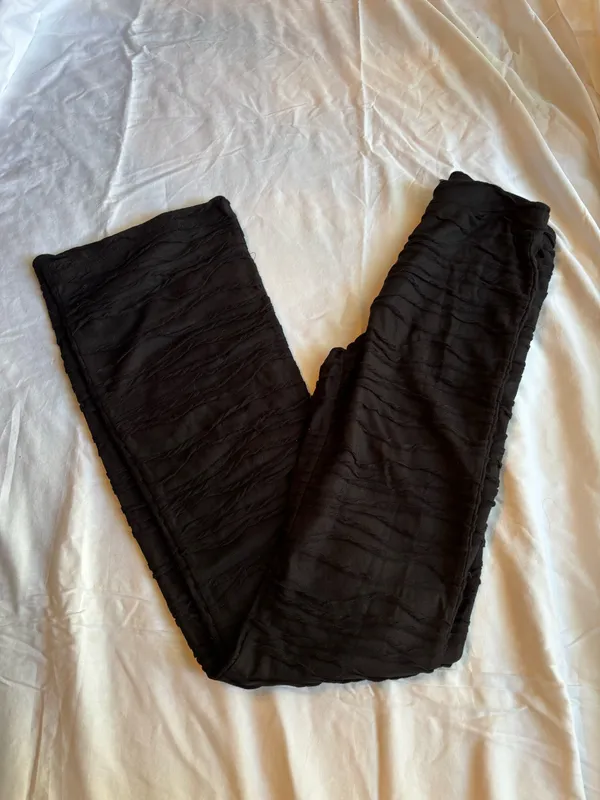 White Fox Black Flare Pants - Image 2