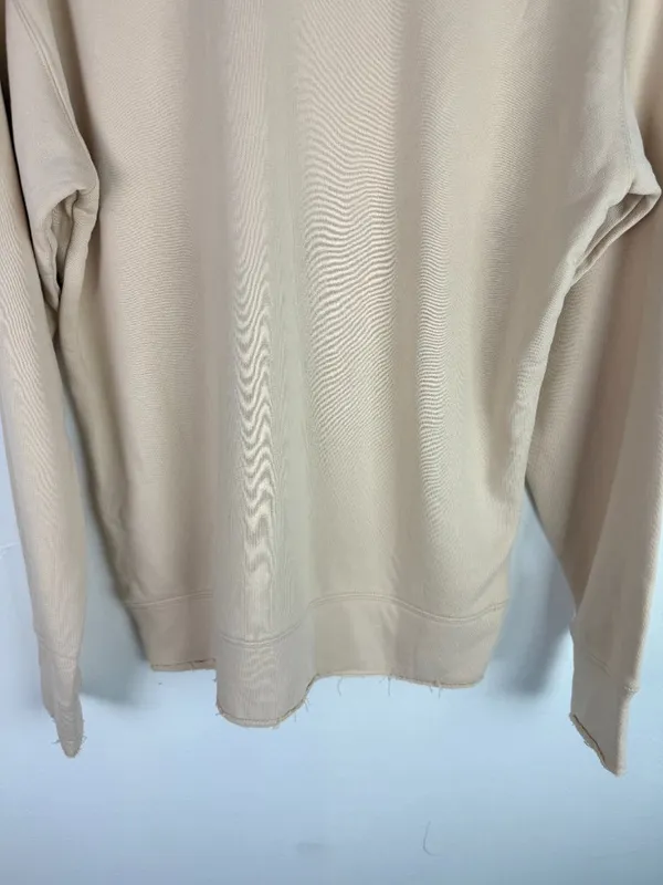 NWOT Naked Wardrobe Distressed Oversized Sweatshirt Cream Size Small S NEW - Image 8