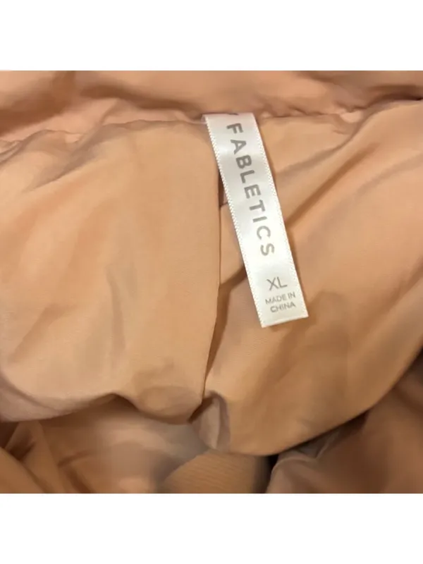 Fabletics Wander Cropped Puffer Jacket Size XL Desert - Image 7