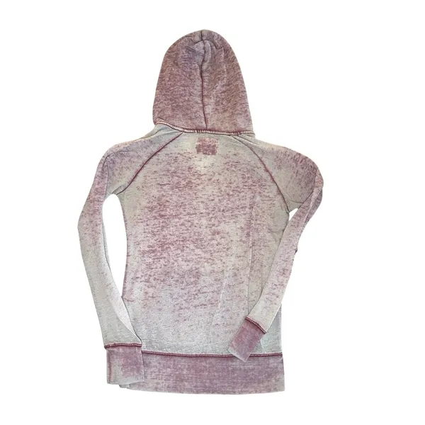 Billabong Burnout Hoodie Red Pink Mineral Wash Coastal Indie Surf M Pullover - Image 2