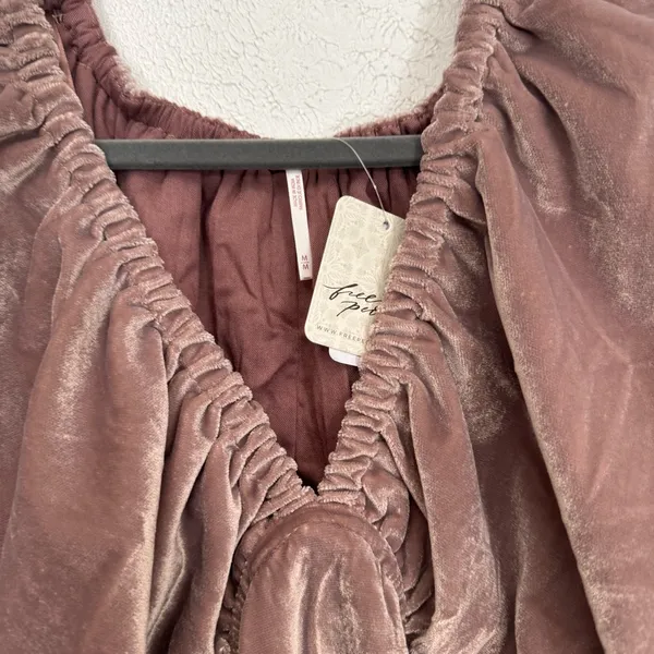 NEW FREE PEOPLE Portia Velvet Mini In Winter Bloom Size Medium - Image 7