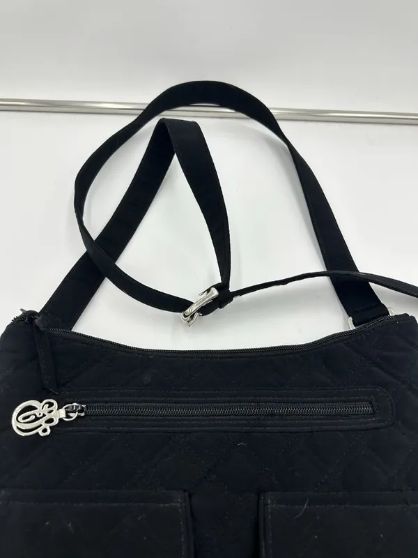 Vera Bradley Black Microfiber Hipster Large Adjustable Strap Crossbody Bag - Image 6