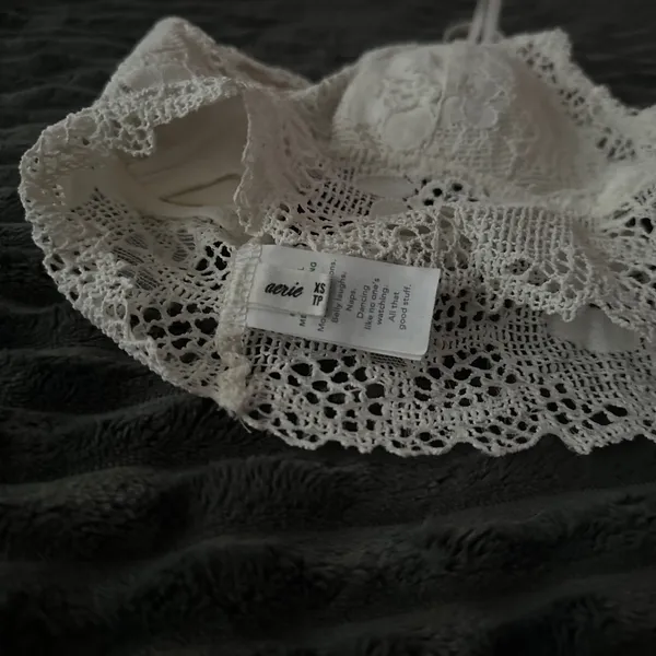 Aerie white lace padded bralette - Image 3