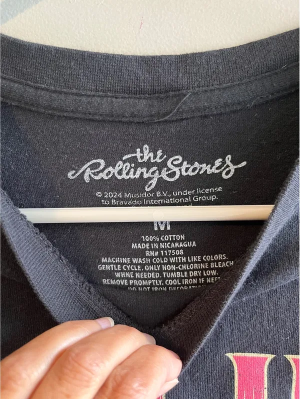 Rolling Stones Band Tee Black Size Medium - Image 4