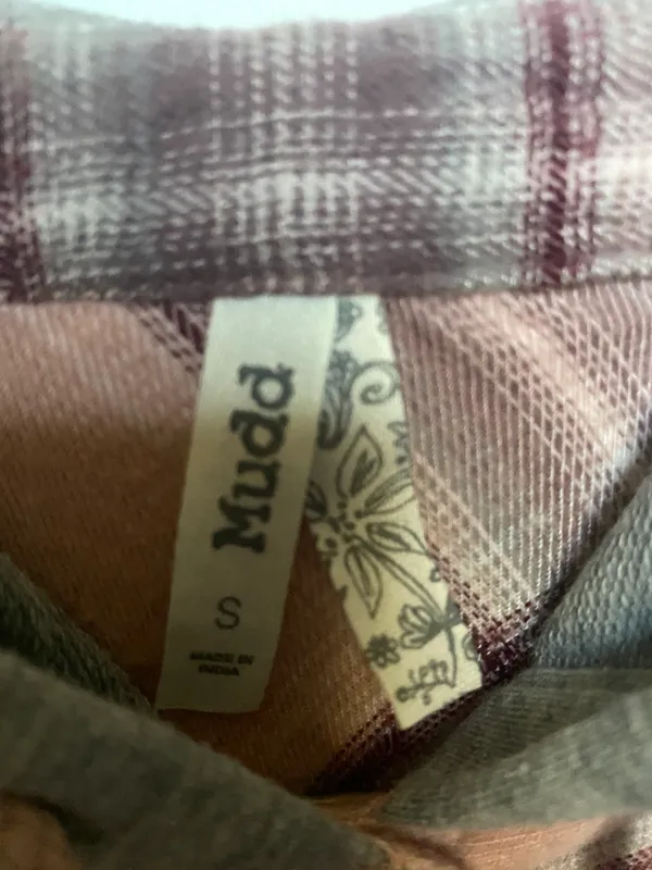 flannel hoodie Pink - Image 4