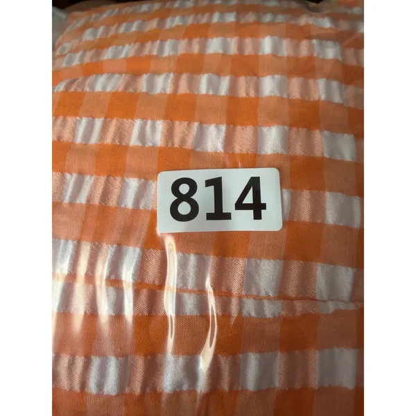 Orange Gingham Puff Sleeve Bustier Bodycon Mini Dress Sweetheart Neck Large - Image 14