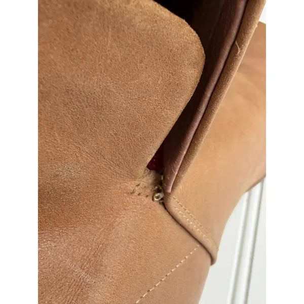 Jeffrey Campbell‎ Brown Leather Wooden Curved Heel Ankle Boots Booties Women 7M - Image 12